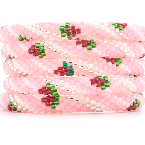 Handmade glass bead bracelet from Nepal, featuring a roll design. Also known as a beaded bracelet, seed bead bracelet, beach glass bracelet, or sea glass bracelet