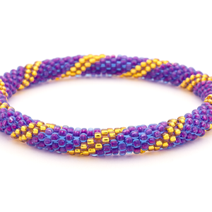 Handmade glass bead bracelet from Nepal, featuring a roll design. Also known as a beaded bracelet, seed bead bracelet, beach glass bracelet, or sea glass bracelet.
