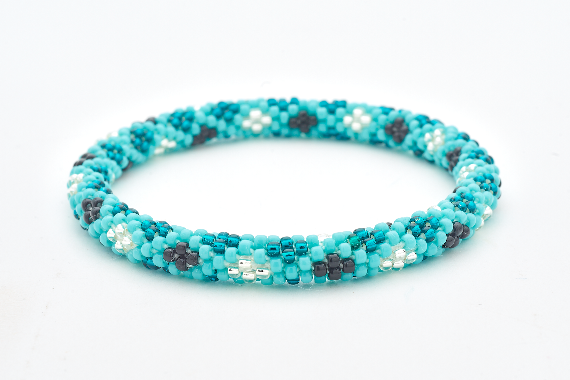 Sashka Co. Original Bracelet Turquoise / Teal / Black / Clear Turquoise Delight Bracelet - Extended 8"
