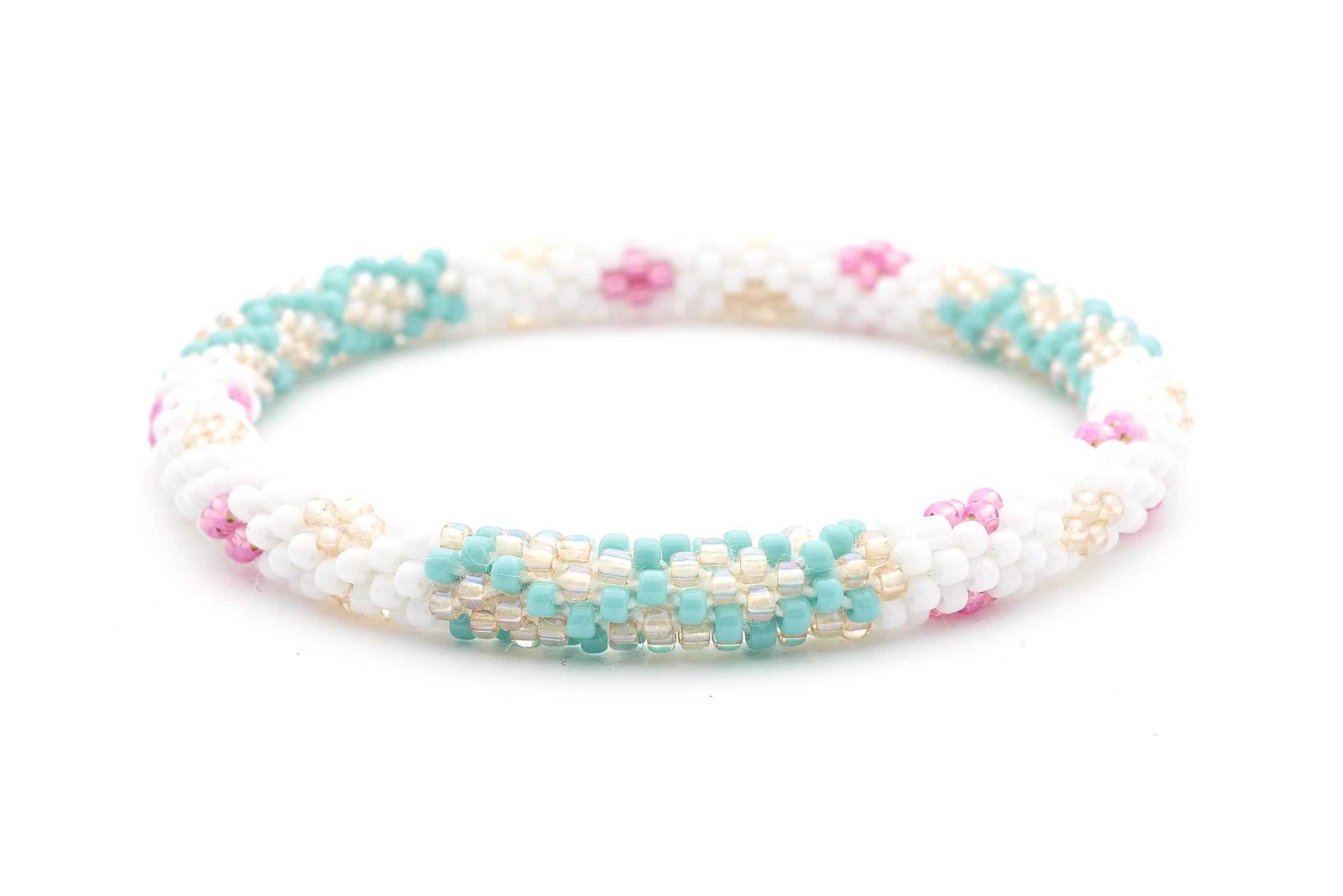 Sashka Co. Original Bracelet White / Pink / Turquoise / Peach Tea Party Bracelet