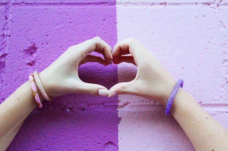 Sashka Co. Solid Beaded Friendship Bracelet Iridescent Purple Magical Bracelet (Variation)