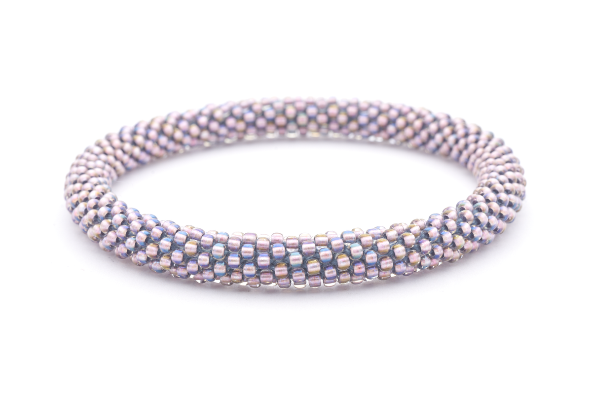 Sashka Co. Solid Iridescent purple Amethyst Bracelet - Extended 8"