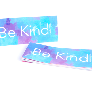 Sashka Co. Be Kind Sticker in blue and purple