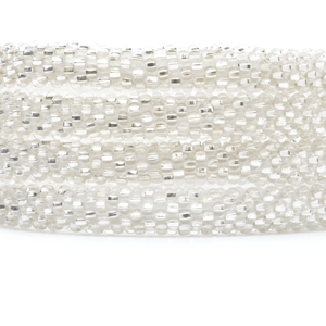 Sashka Co handmade beaded friendship bracelet with solid clear glass beads. Crafted in Nepal by skilled artisans.