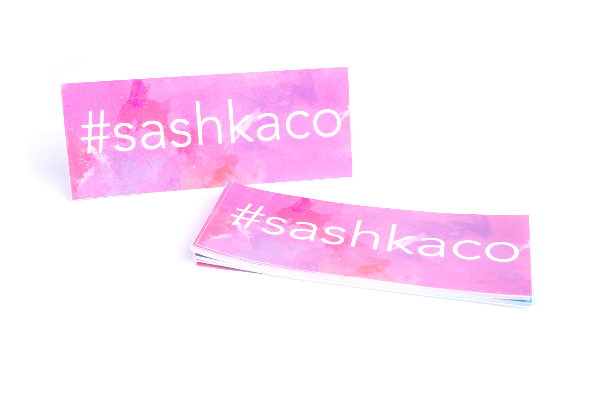Sashka Co. sticker in pink #sashkaco