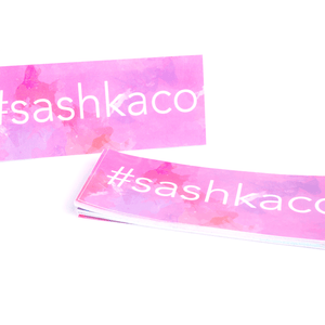 Sashka Co. sticker in pink #sashkaco