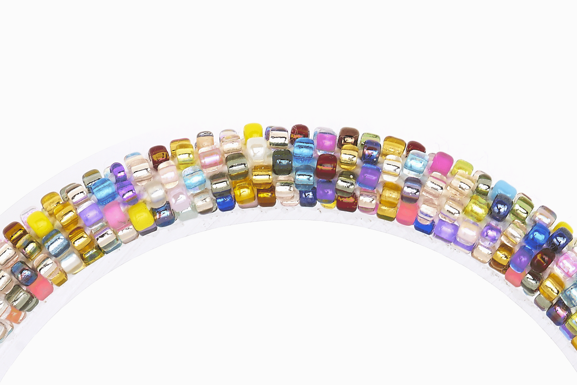 Sashka Co handmade beaded friendship bracelet with confetti mixed glass beads. Crafted in Nepal by skilled artisans in a solid pattern.