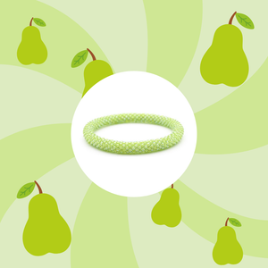 Sashka Co handmade beaded friendship bracelet with iridescent green glass beads. Solid pattern, crafted in Nepal by skilled artisans.