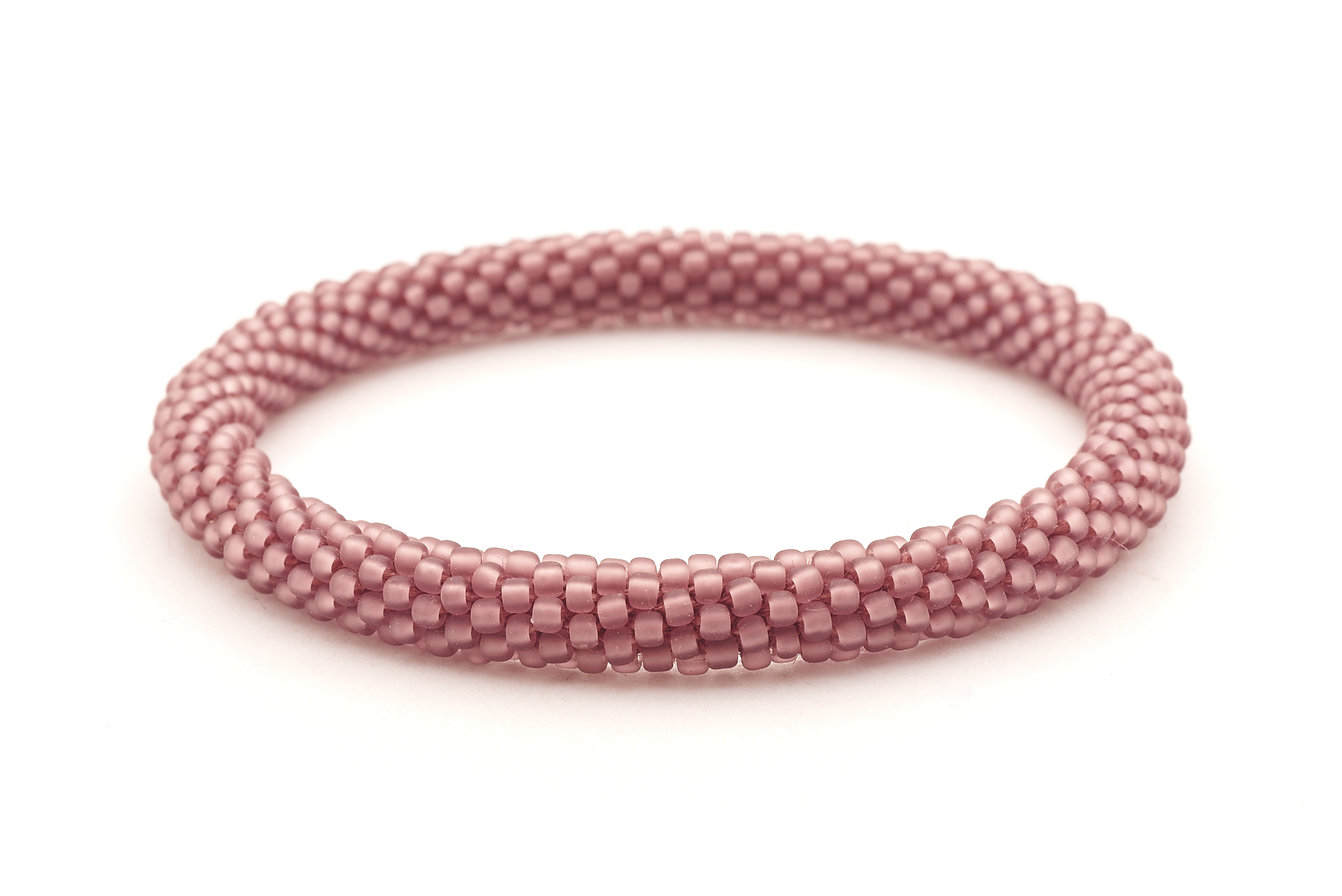 Sashka Co handmade beaded friendship bracelet with matte burgundy glass beads. Crafted in Nepal by skilled artisans in a solid pattern.