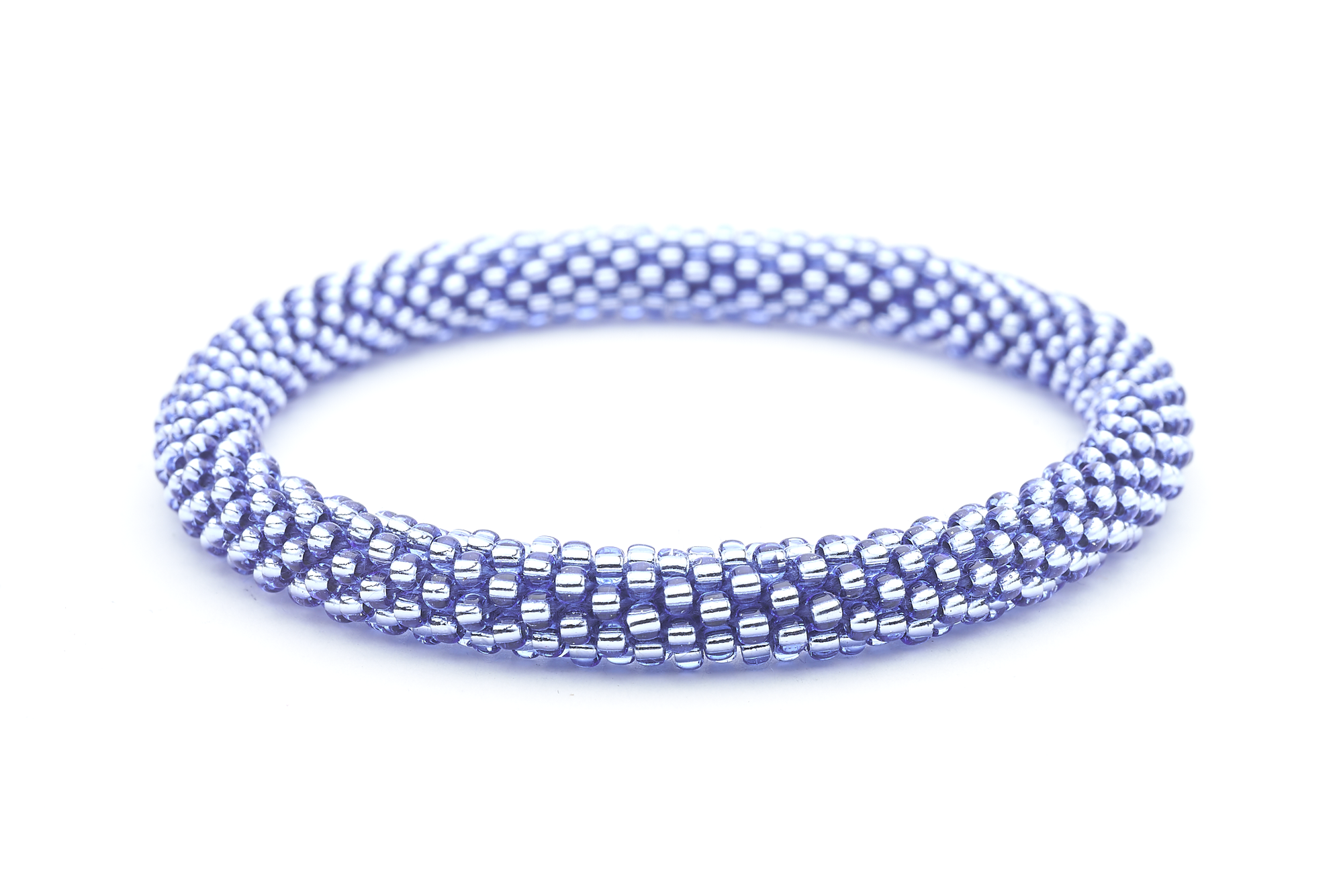 Sashka Co handmade beaded friendship bracelet in a solid blue color. Crafted in Nepal by skilled artisans with premium glass beads.

