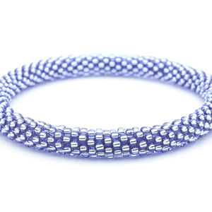 Sashka Co handmade beaded friendship bracelet in a solid blue color. Crafted in Nepal by skilled artisans with premium glass beads.

