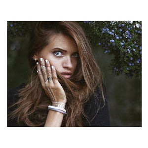 Sashka Co handmade beaded friendship bracelet with solid white glass beads. Crafted in Nepal by skilled artisans.