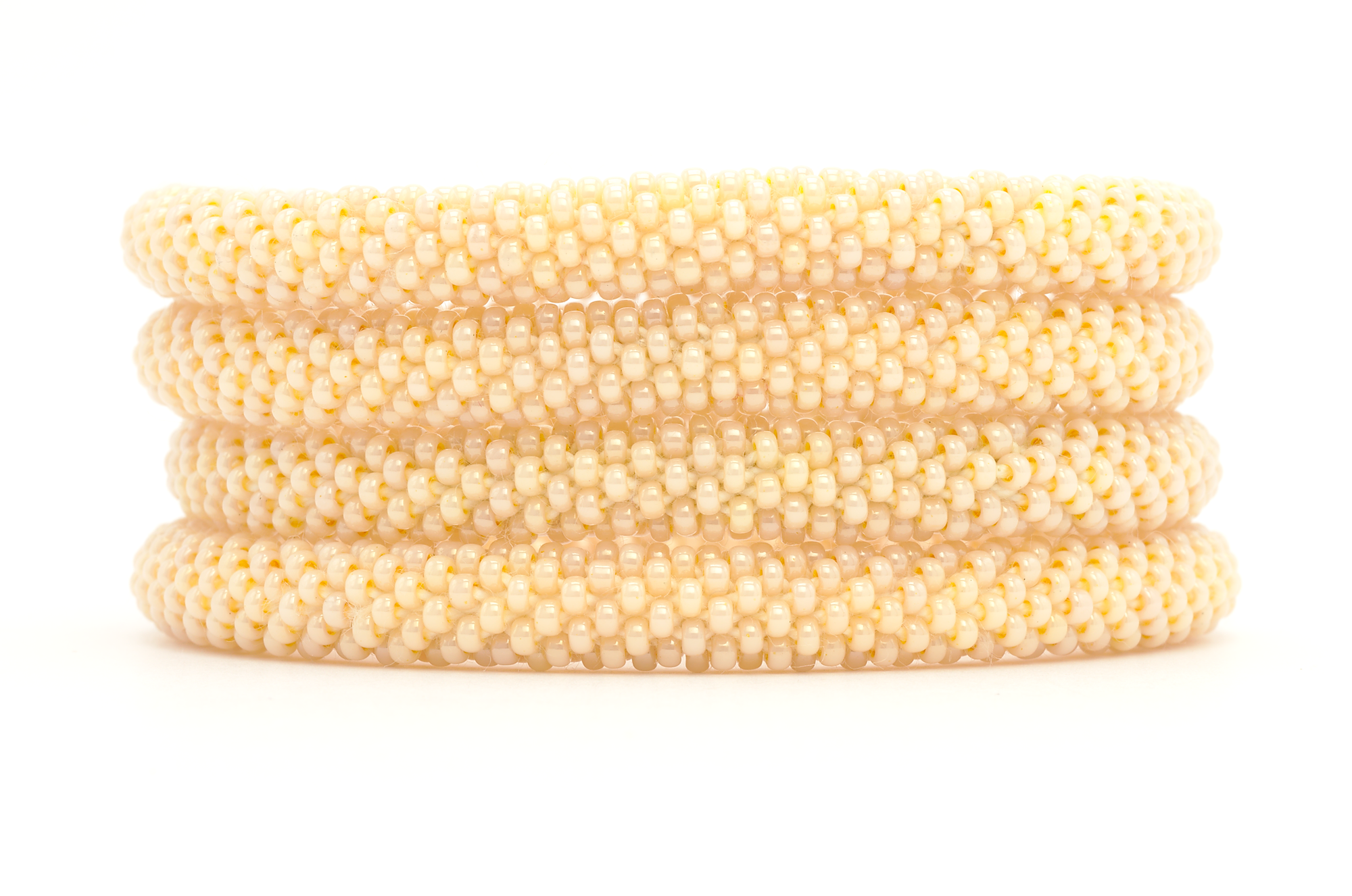 Sashka Co handmade beaded friendship bracelet with yellow glass beads. Crafted in Nepal by skilled artisans in a solid pattern.