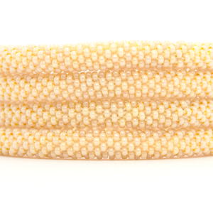 Sashka Co handmade beaded friendship bracelet with yellow glass beads. Crafted in Nepal by skilled artisans in a solid pattern.