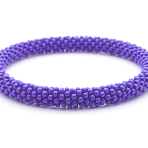 Sashka Co handmade beaded friendship bracelet with azure blue glass beads. Crafted in Nepal by skilled artisans in a solid pattern.