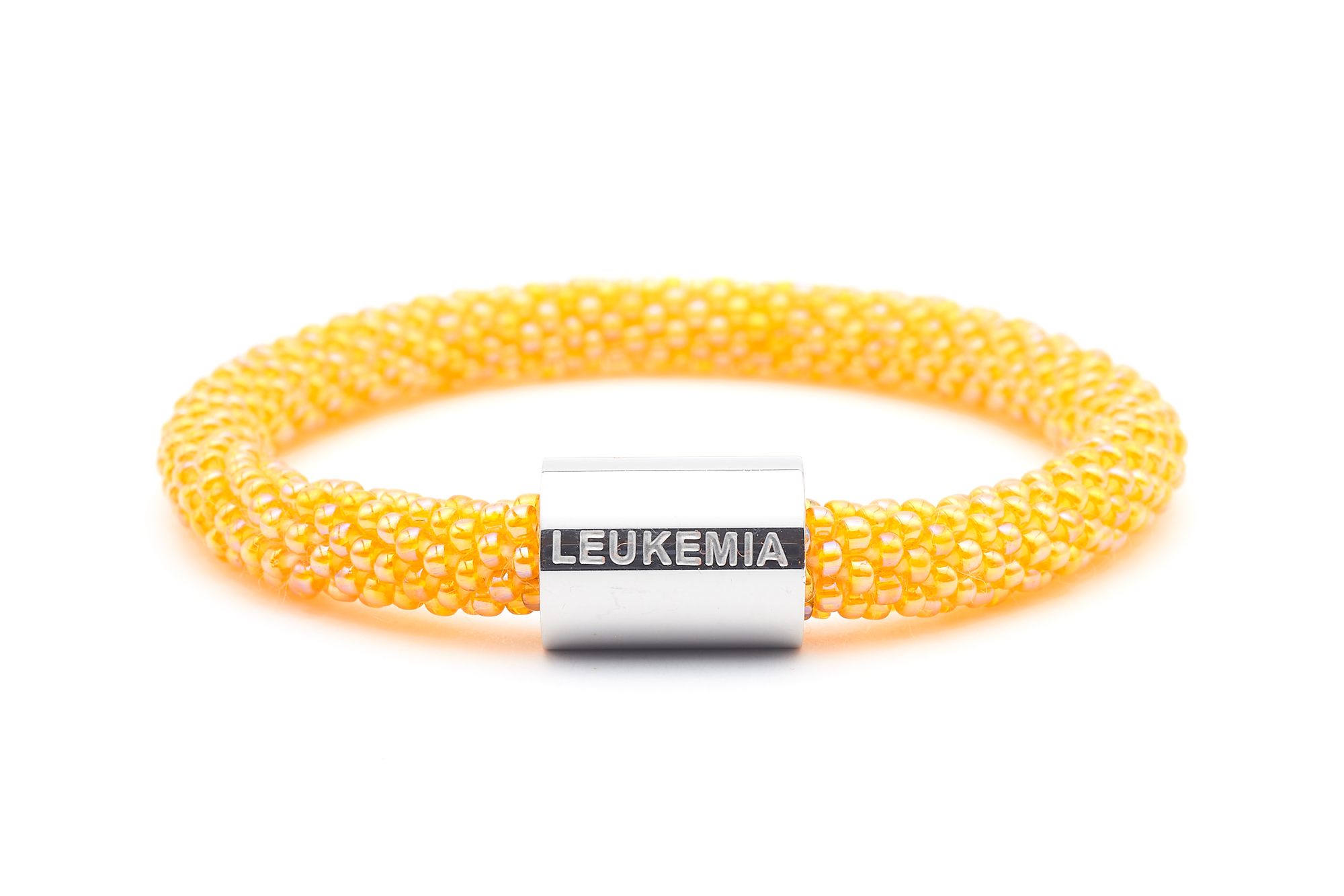 Sashka Co. Cancer Awareness Bracelet Orange w/ Silver Leukemia Charm Leukemia Cause Bracelet