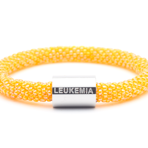 Sashka Co. Cancer Awareness Bracelet Orange w/ Silver Leukemia Charm Leukemia Cause Bracelet