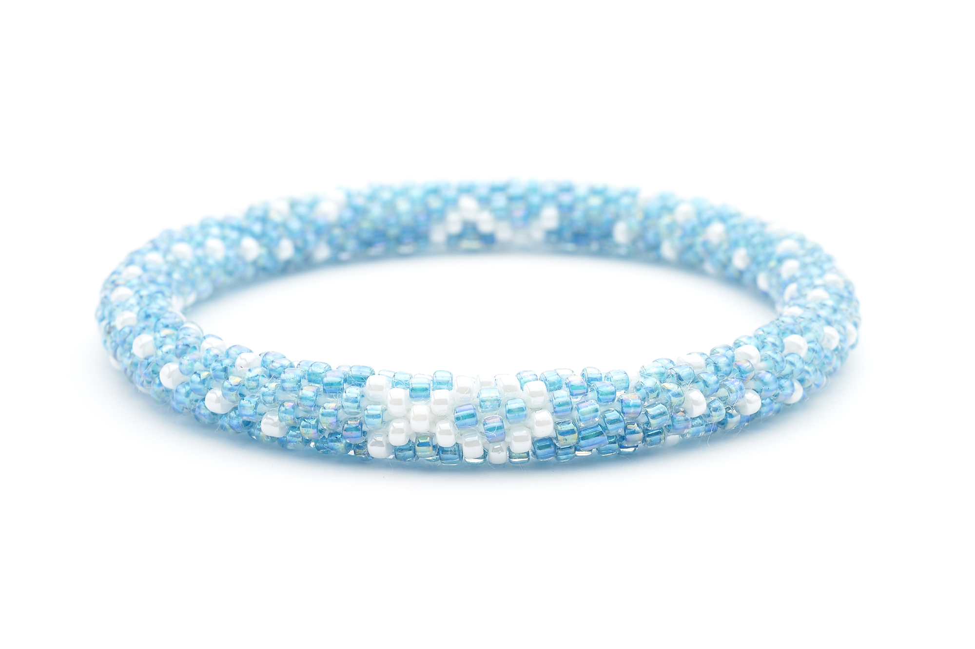 Sashka Co. Cause Bracelet Blue / White Cancer Awareness Bracelet - Extended 8"