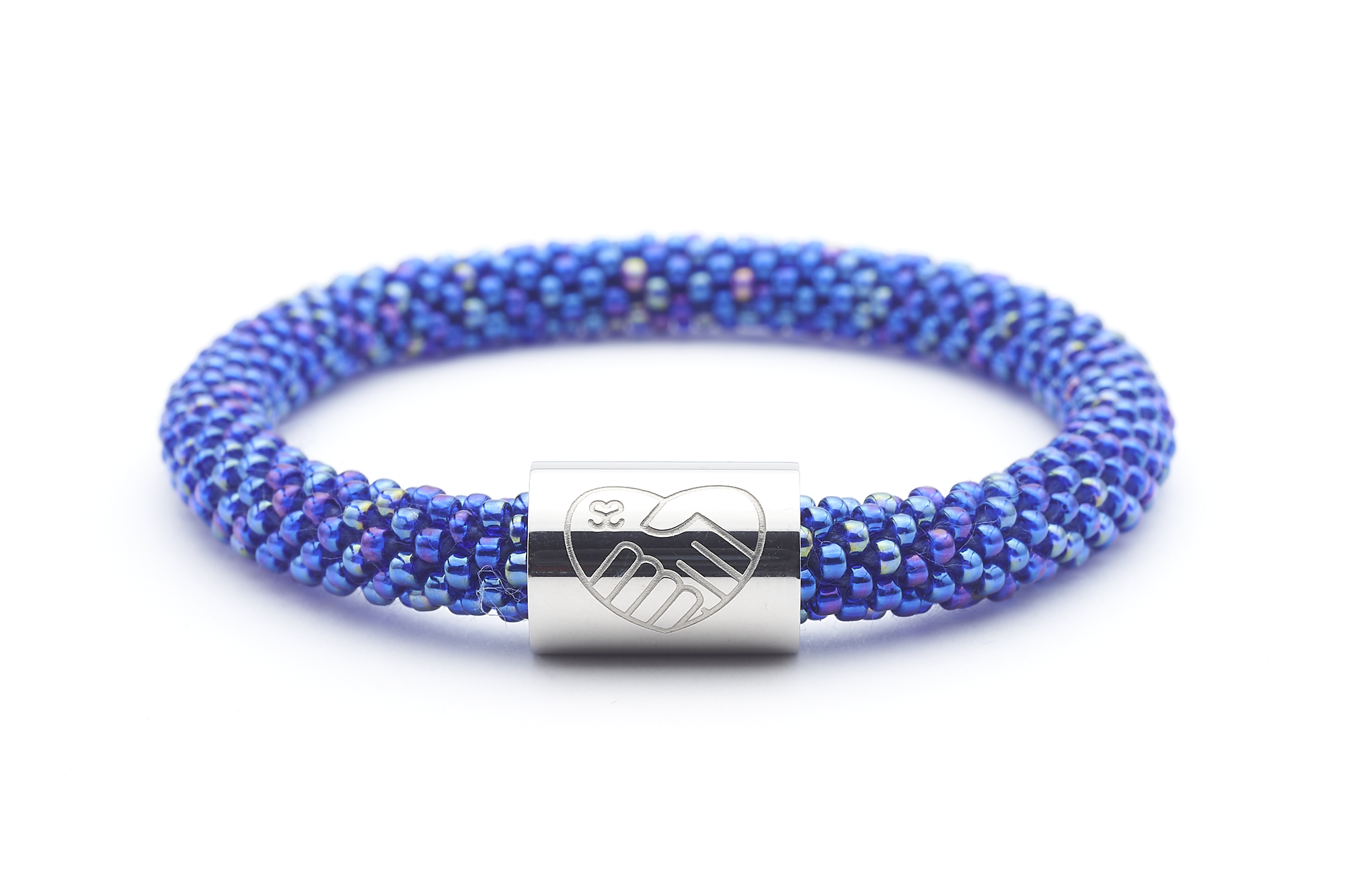 Sashka Co. Cause Bracelet Iridescent Blue / Silver Charm Diabetic Cause Bracelet - Extended 8"