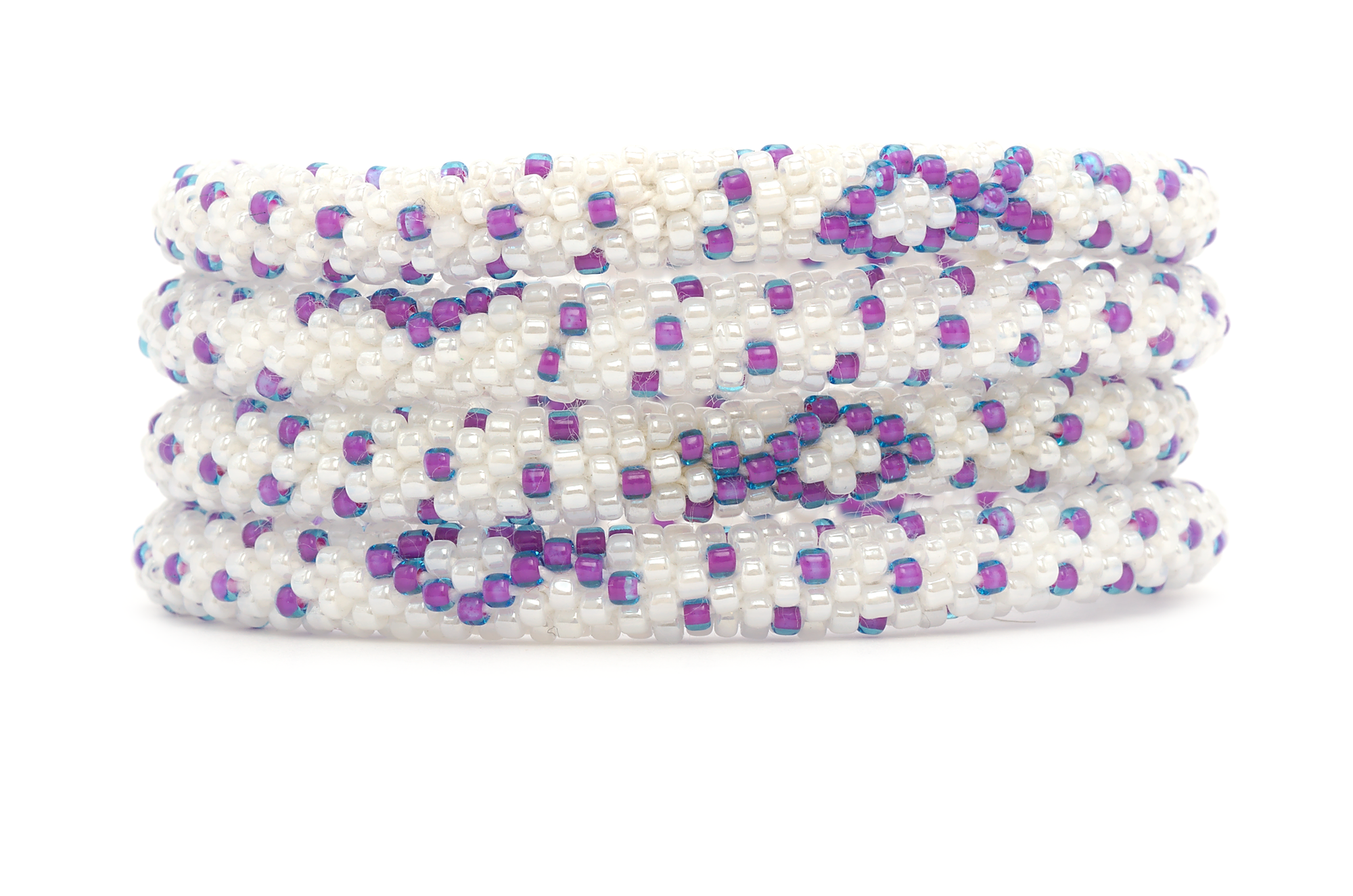 Sashka Co. Cause Bracelet White/Purple Cancer Awareness Bracelet