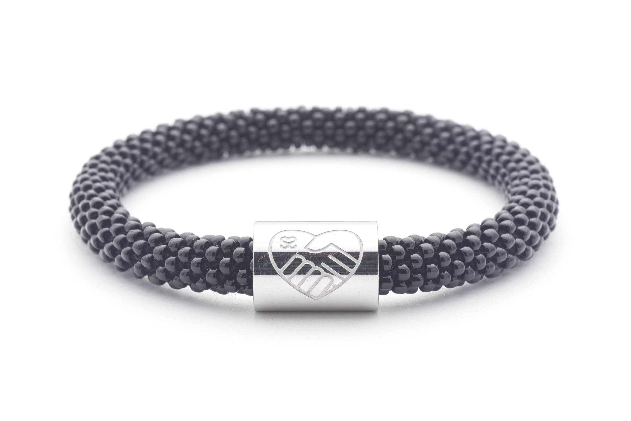 Sashka Co. Charm Bracelet Black / w Silver Charm Sister Charm Bracelet