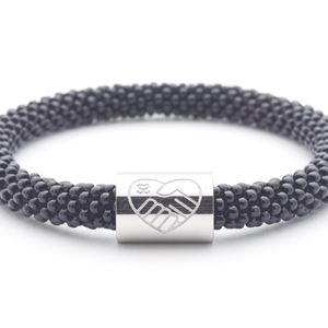 Sashka Co. Charm Bracelet Black / w Silver Charm Sister Charm Bracelet