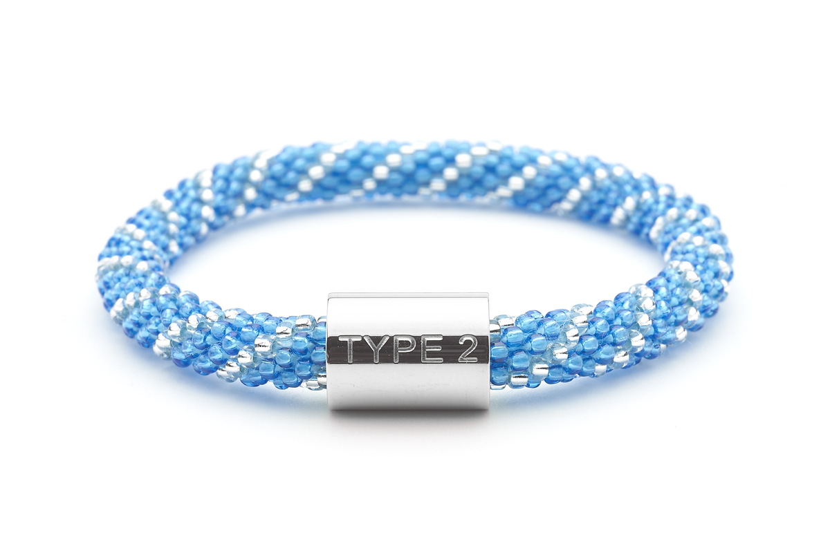 Sashka Co. Charm Bracelet Blue / Clear / Silver Charm Type 2 Charm Bracelet - Extended 8"