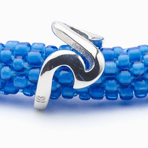 Sashka Co. Charm Bracelet Blue w/ Silver Charm Limited Edition Wave Charm Bracelet