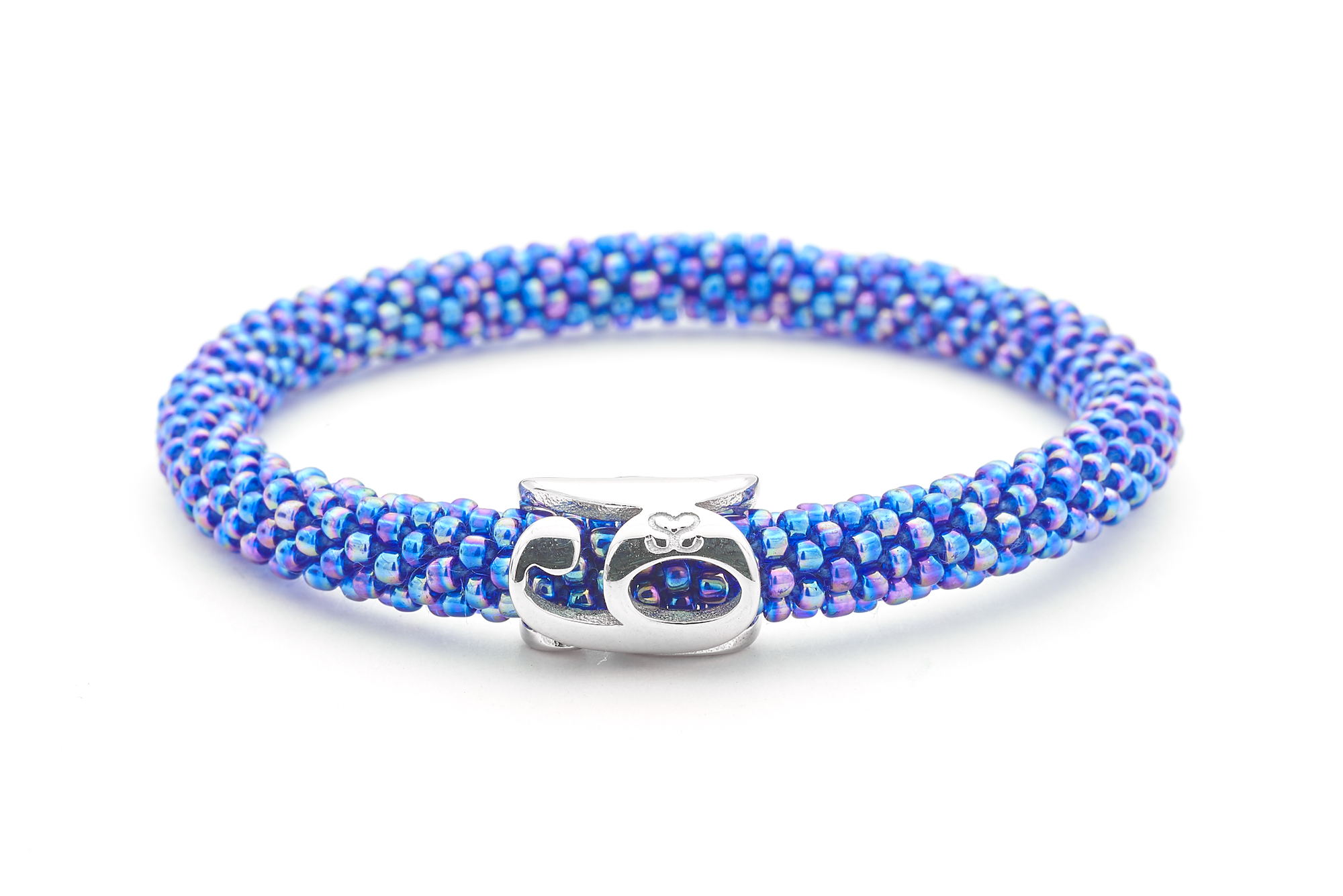 Sashka Co. Charm Bracelet Iridescent Blue / Silver 999 Angel Charm Bracelet - Extended 8"
