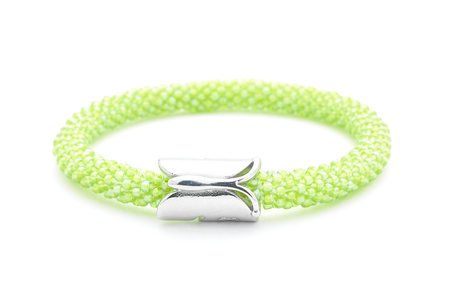 Sashka Co. Charm Bracelet Iridescent Green / Silver Butterfly Charm Bracelet - Extended 8"
