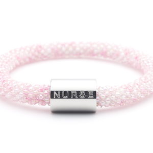 Sashka Co. Charm Bracelet Iridescent Light Pink / Silver Charm Nurse Charm Bracelet