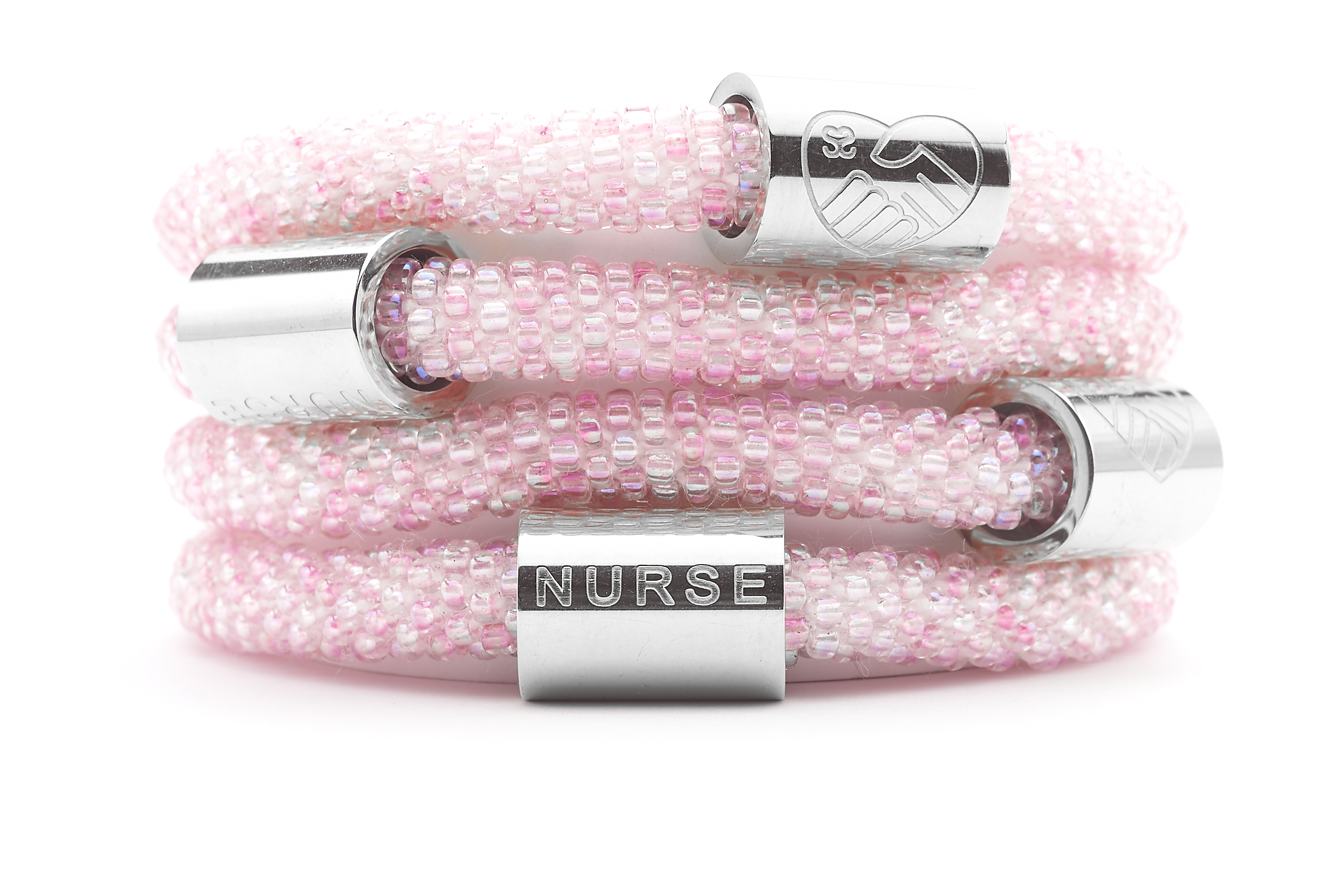 Sashka Co. Charm Bracelet Iridescent Light Pink / Silver Charm Nurse Charm Bracelet