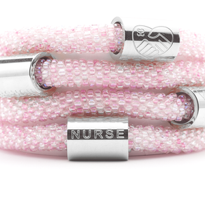 Sashka Co. Charm Bracelet Iridescent Light Pink / Silver Charm Nurse Charm Bracelet