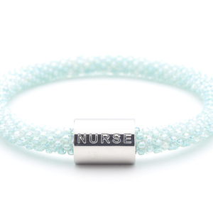 Sashka Co. Charm Bracelet Light Blue w / Silver Charm Nurse Charm Bracelet