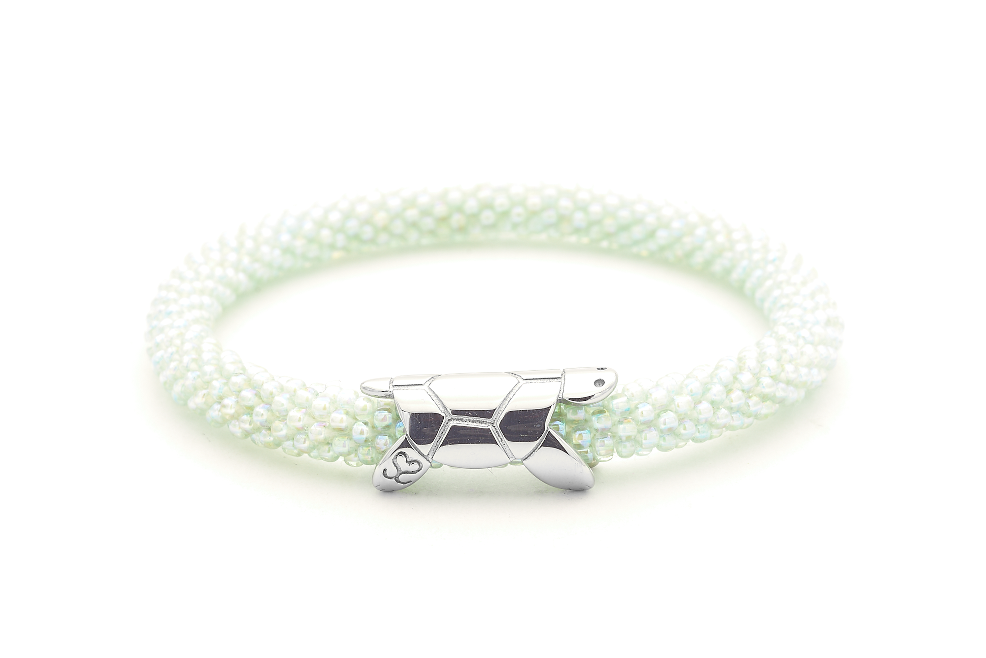 Sashka Co. Charm Bracelet Light Iridescent / Silver Charm Sea Turtle Charm Bracelet -Extended 8"