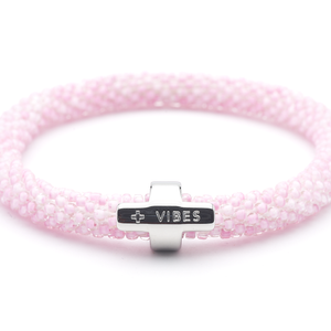 Sashka Co. Charm Bracelet Pink / Silver Positive Vibes Charm Bracelet