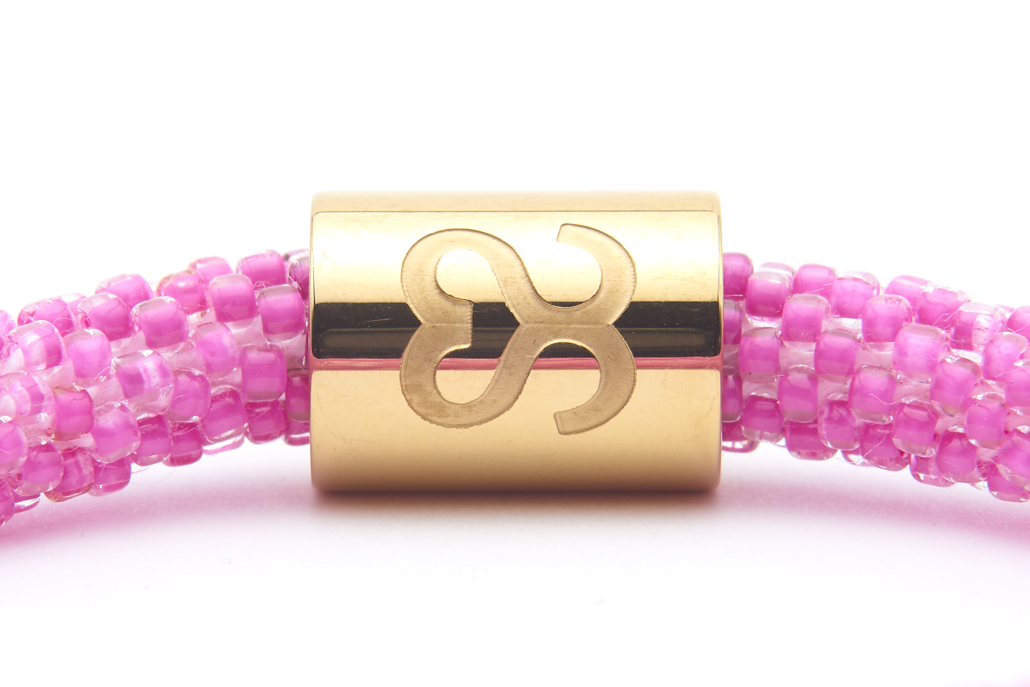 Sashka Co. Charm Bracelet Pink w/ Gold Survivor Charm Survivor Charm Bracelet
