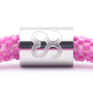 Sashka Co. Charm Bracelet Pink w/ Silver Survivor Charm Survivor charm Bracelet