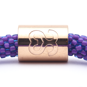 Sashka Co. Charm Bracelet Purple w/ Rose Gold Lupus Charm Lupus Charm Bracelet