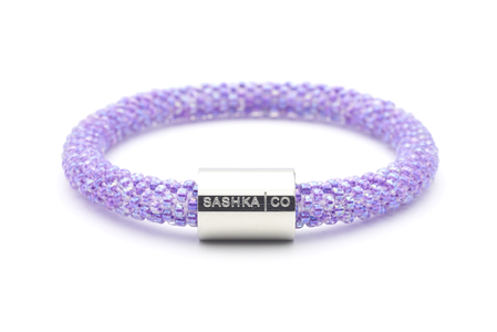Sashka Co. Charm Bracelet Purple / w Silver Charm Sashka Co. Charm Bracelet