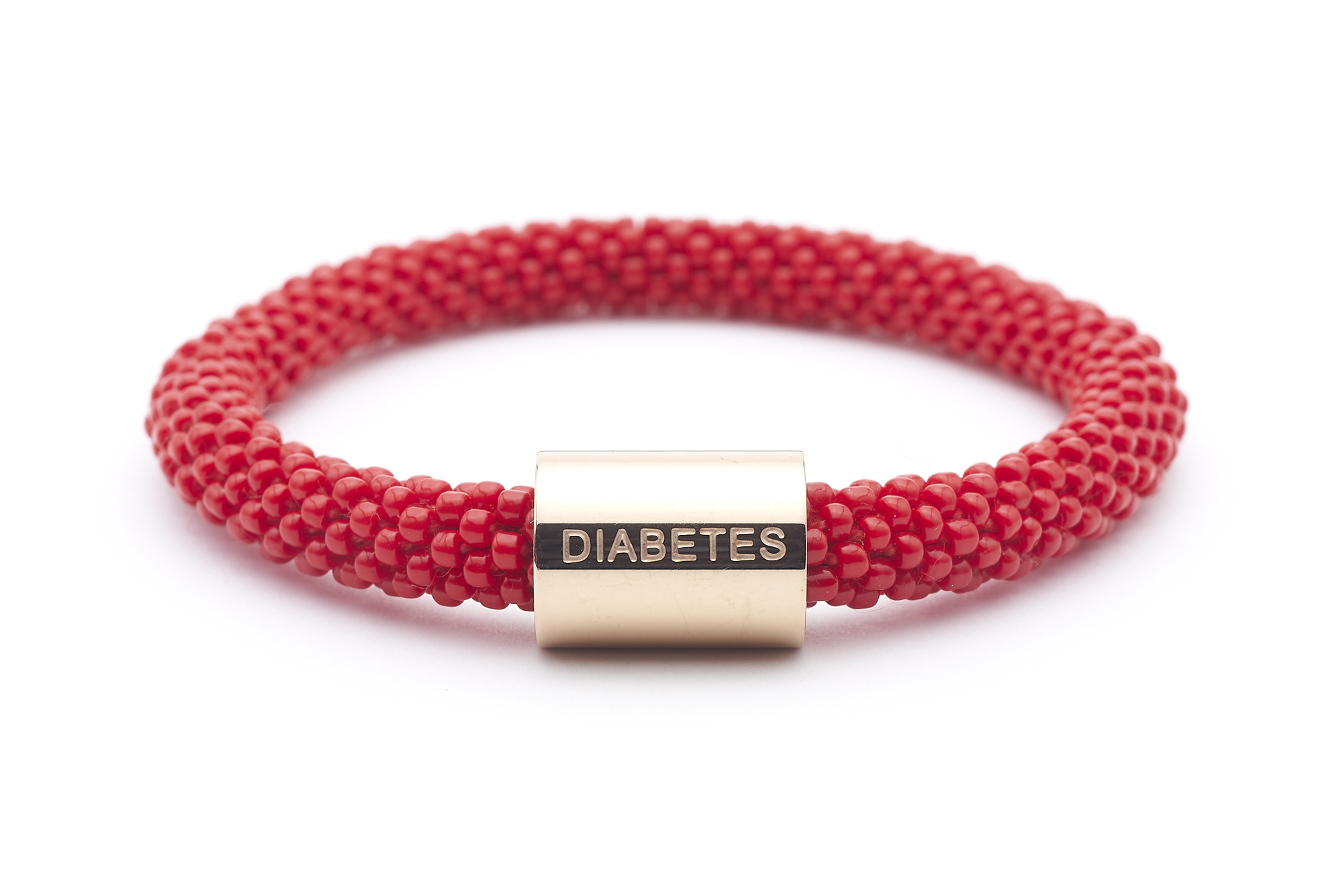 Sashka Co. Charm Bracelet Red w/ rose gold charm Diabetes Charm Bracelet