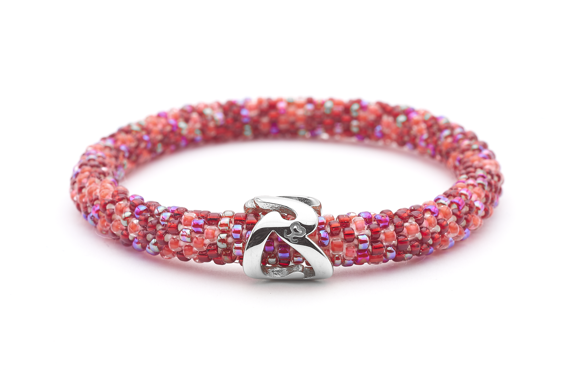 Sashka Co. Charm Bracelet Red / w Silver Charm Heart Charm Bracelet