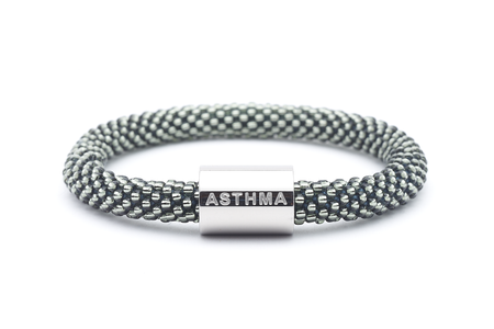 Sashka Co. Charm Bracelet Silver w/ Asthma Charm Asthma Charm Bracelet - Extended 8"