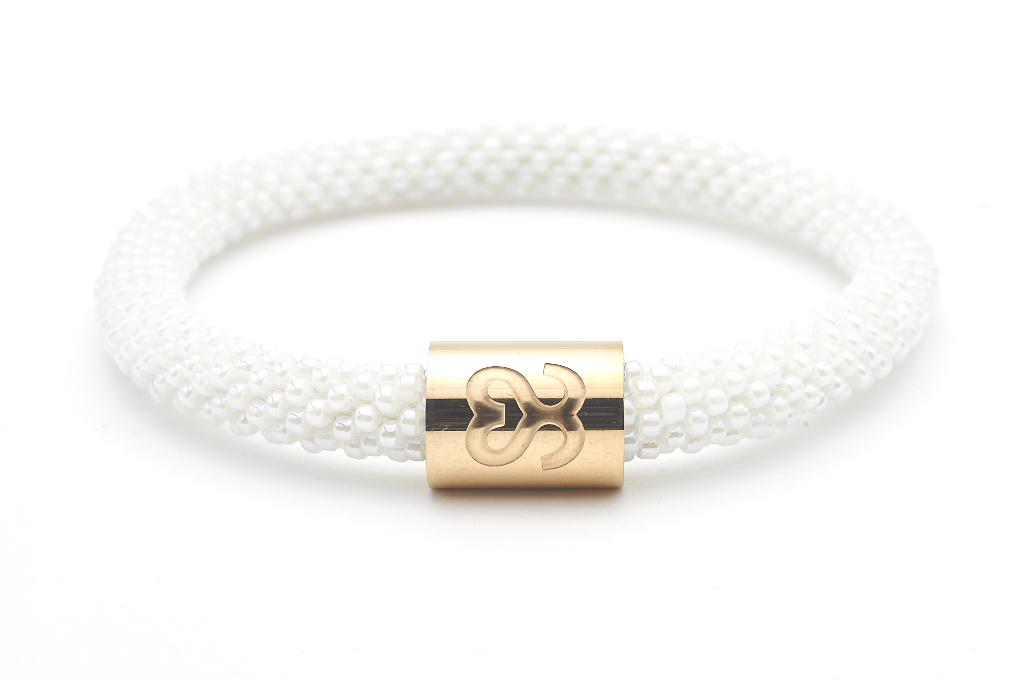 Sashka Co. Charm Bracelet White / Rose Gold Breath Charm Bracelet - Extended 8"