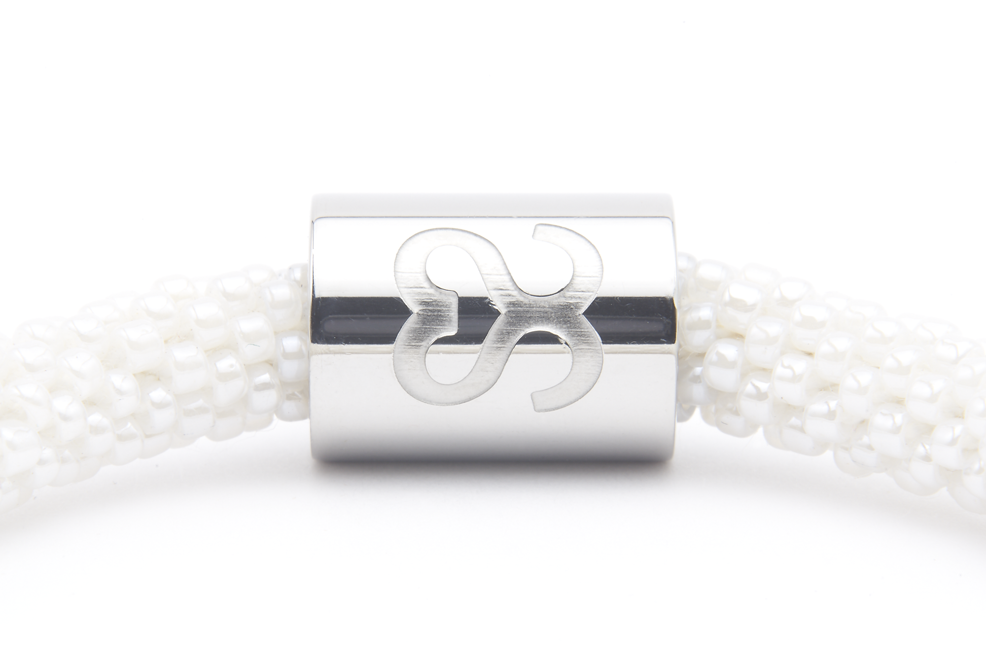 Sashka Co. Charm Bracelet White w/ Silver Balance Charm Balance Charm Bracelet - Extended 8"