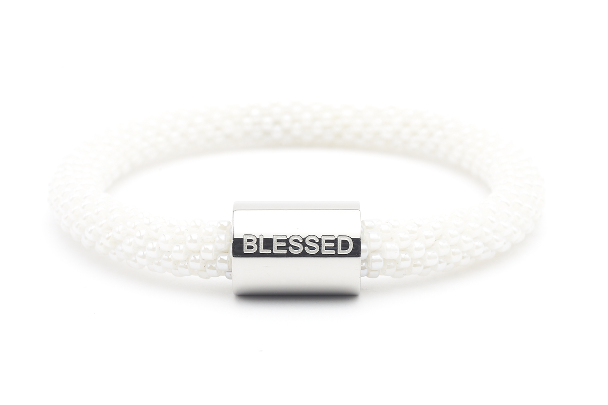 Sashka Co. Charm Bracelet White w/ Silver Blessed Charm Blessed Charm Bracelet