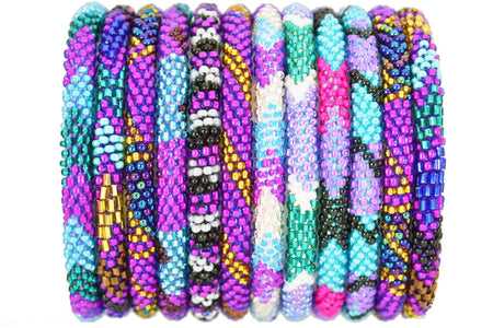 Sashka Co. Extended 8" Bracelet 2 Bracelets 8" Purple Power Set of 2 - Extended 8"