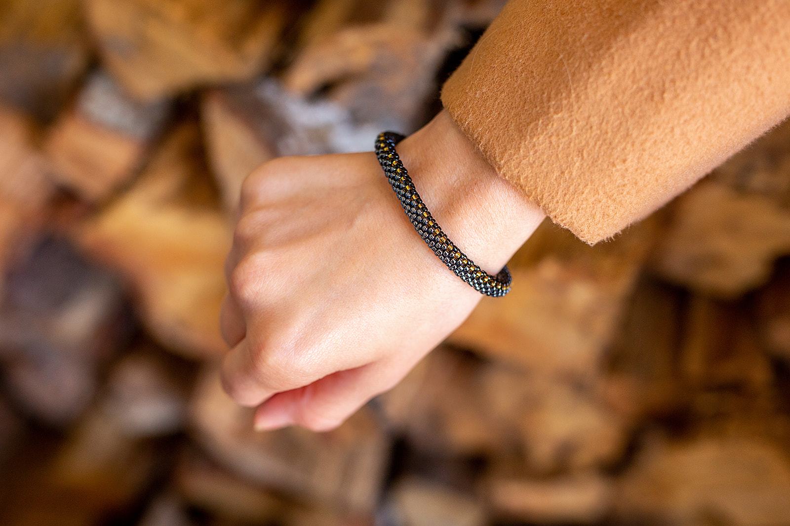 Sashka Co. Extended 8" Bracelet Black / Gold / Silver Night Out Bracelet - Extended 8"
