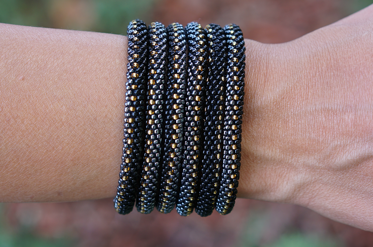 Sashka Co. Extended 8" Bracelet Black / Gold / Silver Night Out Bracelet - Extended 8"