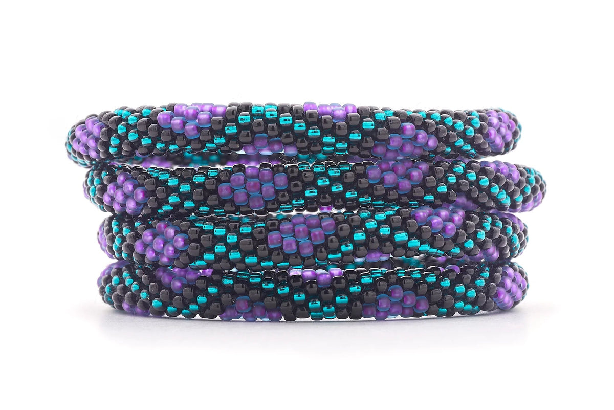 Sashka Co. Extended 8" Bracelet Black / Purple / Teal Constellation Bracelet - Extended 8"
